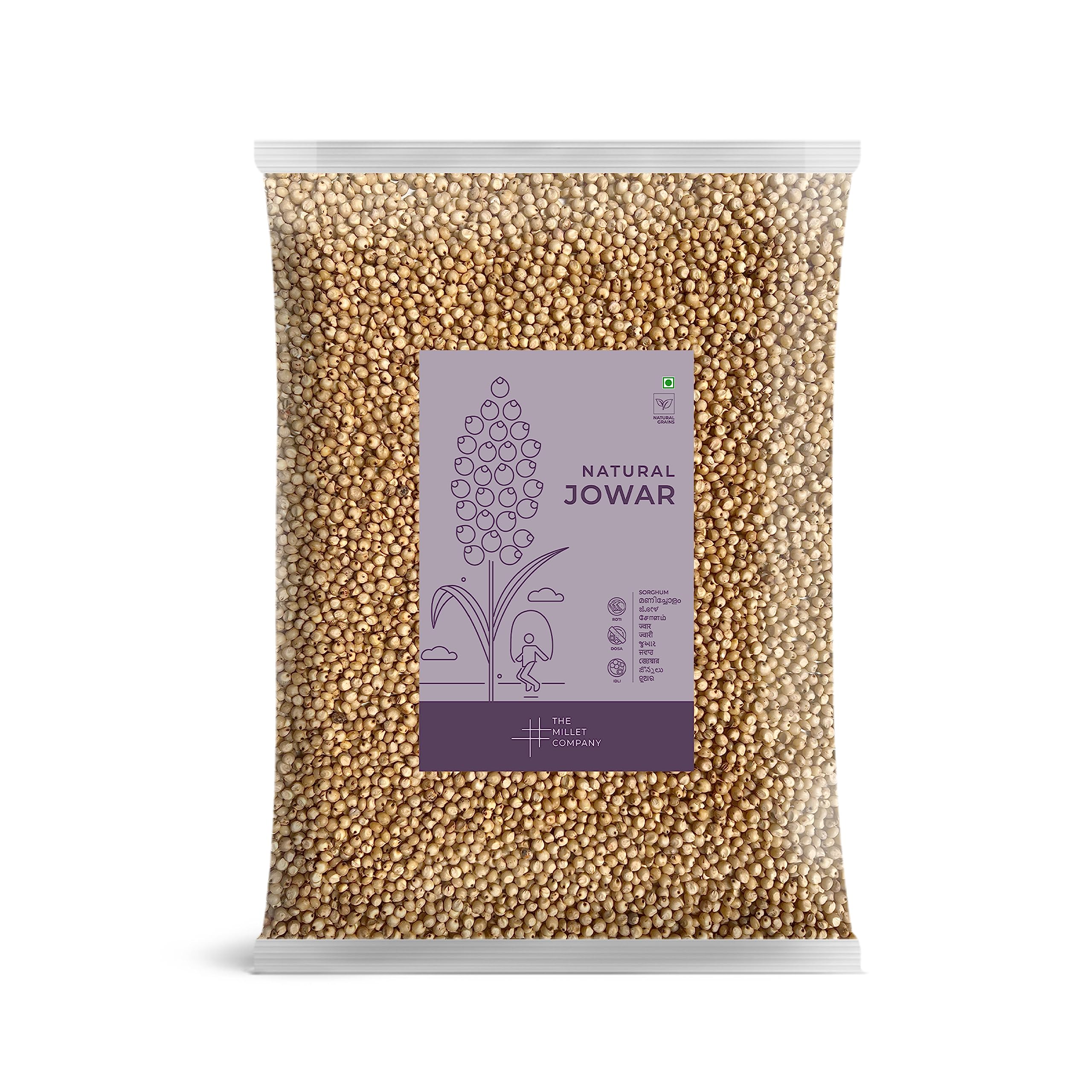 The Millet Company Natural Jowar 5 Kg, Gluten Free, High Fibre