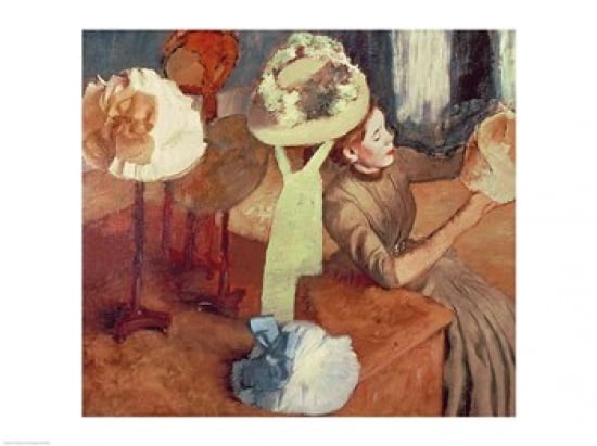 The Millinery Shop Canvas Art - Edgar Degas (24 x 18)