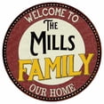 thumbnail image 1 of The Mills Family 12" Round Metal Sign Kitchen Game Room Décor 200120038166, 1 of 1