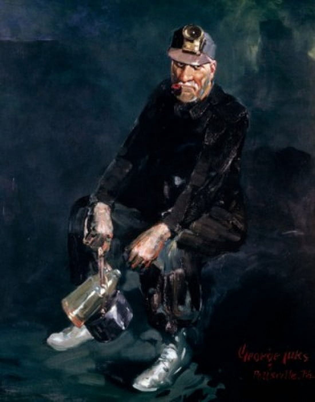 The Miner by George Luks (1867-1933) USA Washington DC National Gallery of Art Canvas Art - George Luks (18 x 24)