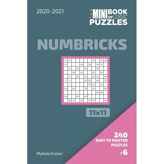 The Mini Book Of Logic Puzzles 2020-2021. Numbricks 11x11 - 240 Easy To Master Puzzles. #6 (Paperback)