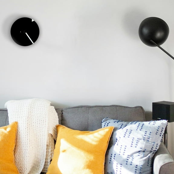 Ardeola - The Minimalist - 4.5 in Quartz Wall Clock, Black & White Bauhaus Design for Dining Room/Kitchen