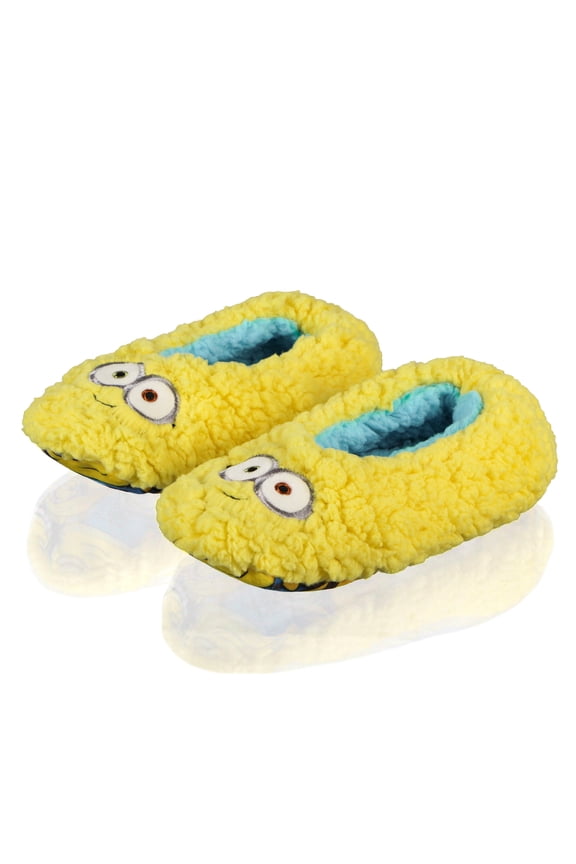 The Minions Slippers Adult Plush Embroidered Non-Slip Mushie Socks 1 Pair