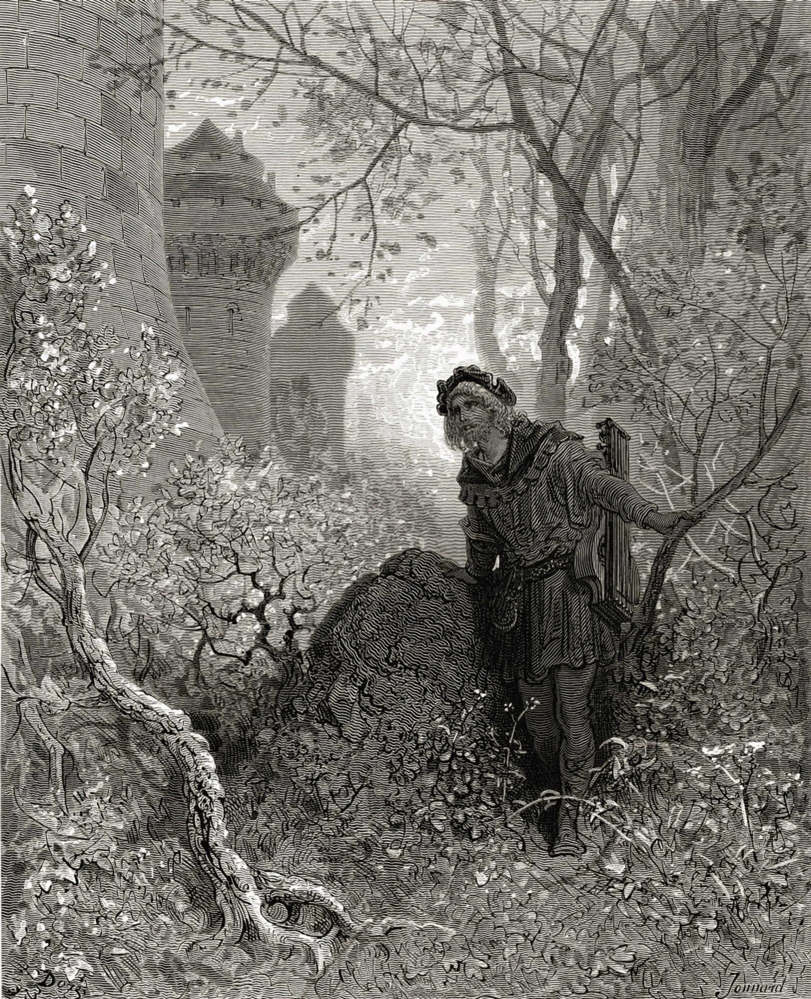 The Minstrel Blondel Discovers The Captive Richard The Lionheart In Leopold S Castle In Austria Canvas Art - Ken Welsh Design Pics (13 x 16)