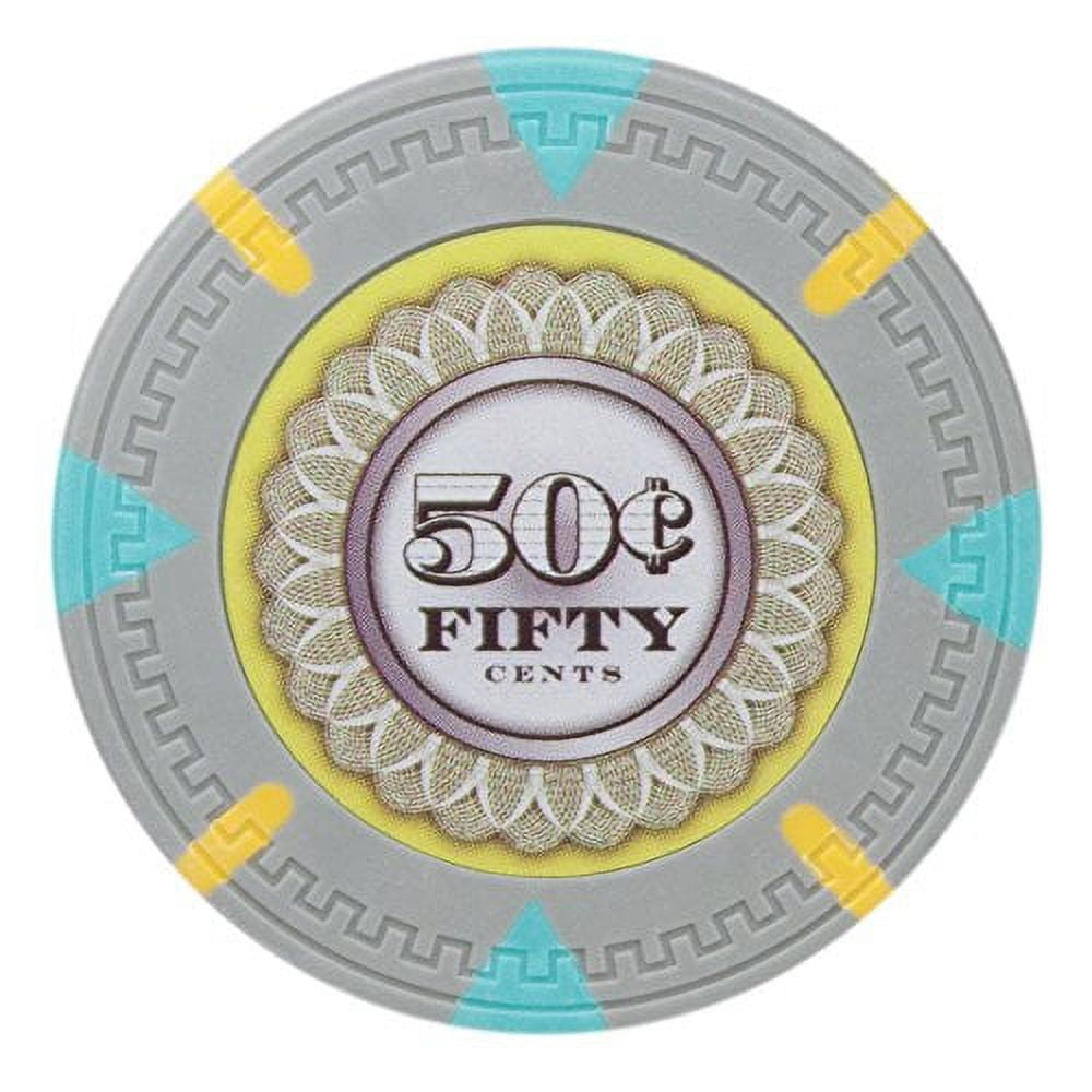 The Mint 13.5g Poker Chips, 50cent Heavy Weight Clay Composite, 50