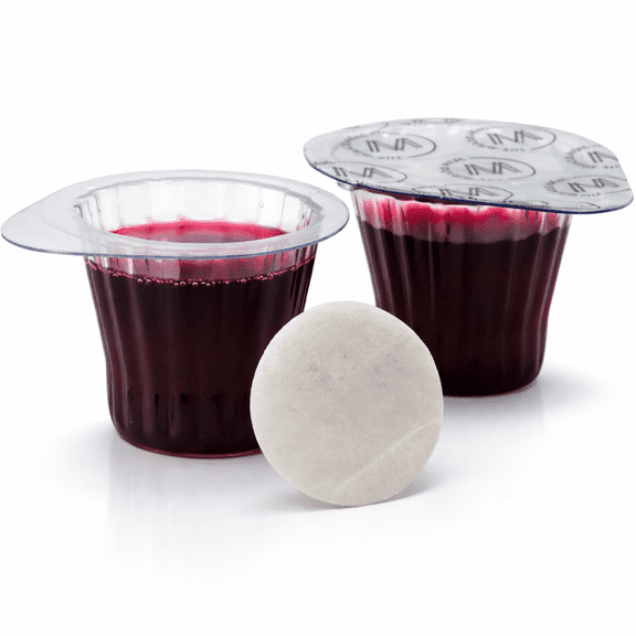 The Miracle Meal Easy Open Larger Tab - The Miracle Meal Pre Filled Traditional Communion Cup - Box 100 with wafer and 100% Concord grape juice.