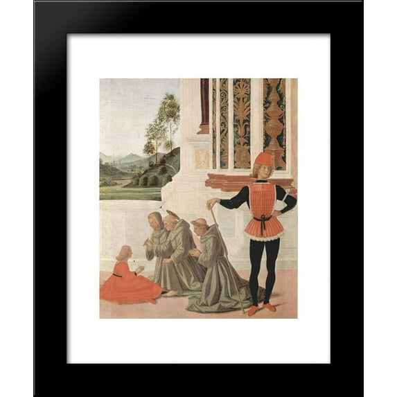 The Miracles of San Bernardino. The Healing of a Young (detail) 20x24 Framed Art Print by Perugino, Pietro
