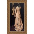 thumbnail image 1 of The Mirror 16x24 Gold Ornate Wood Framed Canvas Art by Chase, William Merritt, 1 of 2