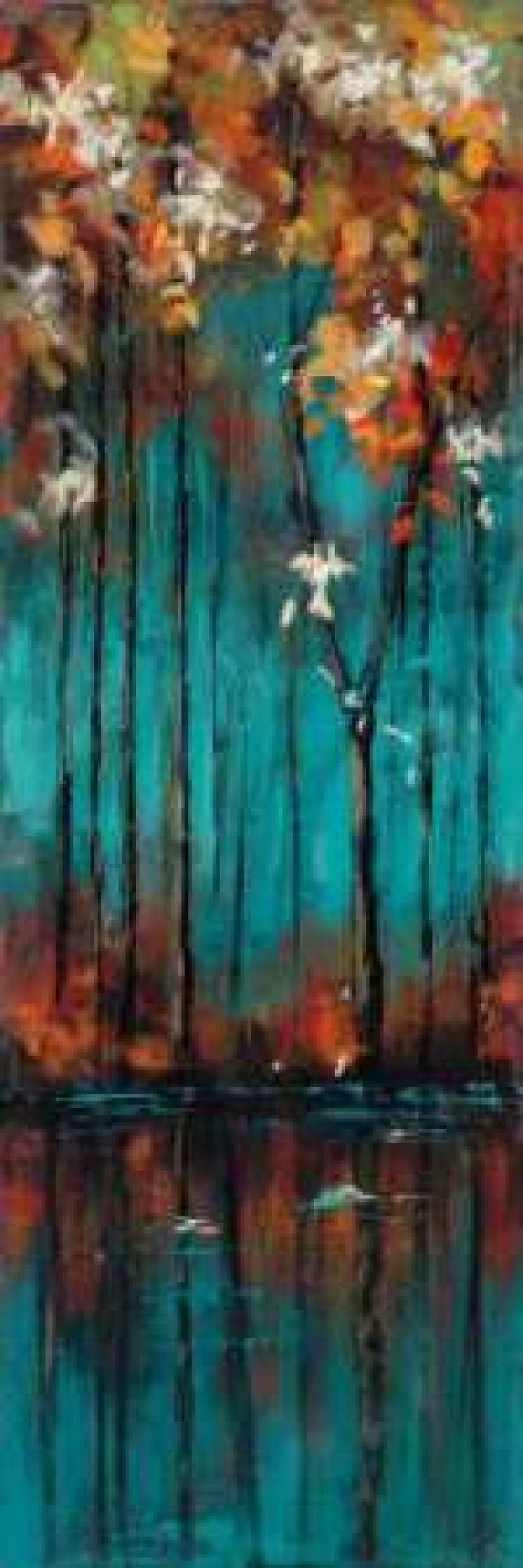 The Mirror I Canvas Art - Luis Solis (12 x 36)