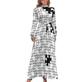 thumbnail image 1 of The Missing Piece - Abstract Jigsaw Puzzle Black and White Long Dress evening dresses luxury Dress woman, 1 of 4