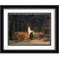thumbnail image 1 of The Missionary's Adventures 2x Matted 34x28 Large Black Ornate Framed Art Print by Jehan Georges Vibert, 1 of 2