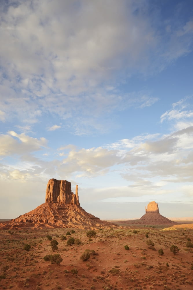 The Mittens Rock FormationMonument Valley Arizona Usa Canvas Art - Peter Carroll Design Pics (24 x 38)