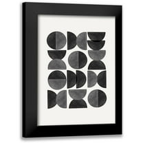 The Miuus Studio 11x14 Black Modern Framed Museum Art Print Titled - Mid Century-Geometric