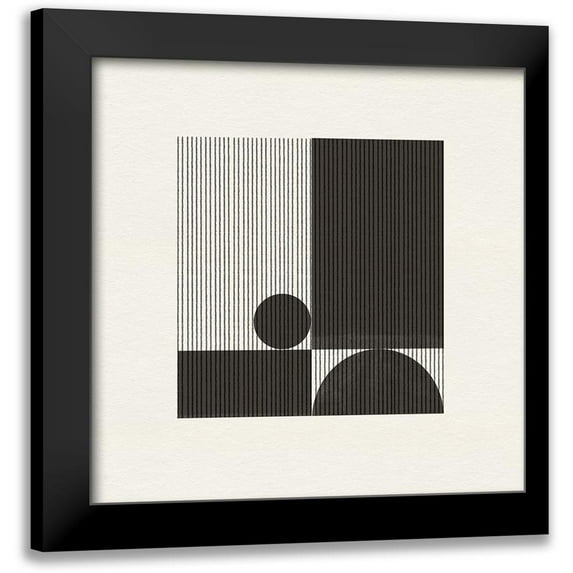 The Miuus Studio 12x12 Black Modern Framed Museum Art Print Titled - Paper Object No4.