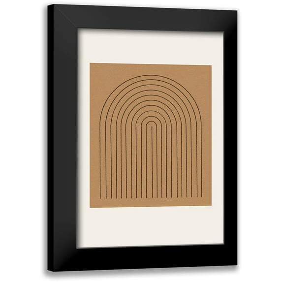 The Miuus Studio 13x18 Black Modern Framed Museum Art Print Titled - Composition V
