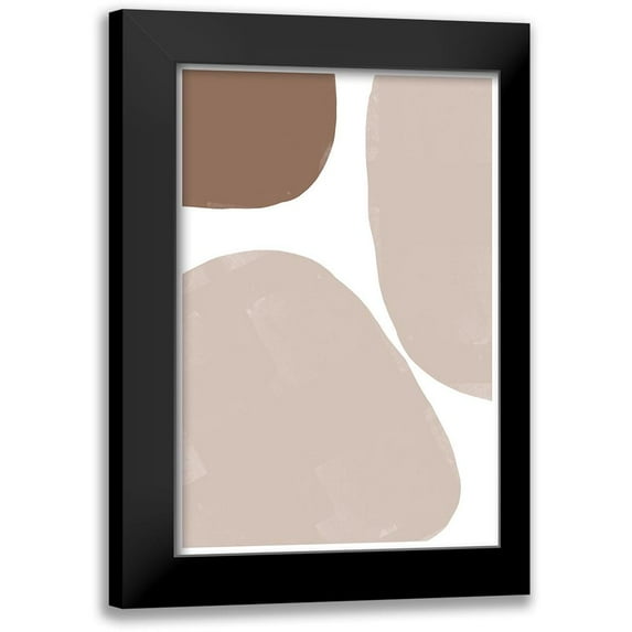The Miuus Studio 13x18 Black Modern Framed Museum Art Print Titled - Soft Composition No4.