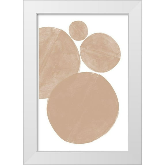 The Miuus Studio 13x18 White Modern Wood Framed Museum Art Print Titled - Soft Composition No5.
