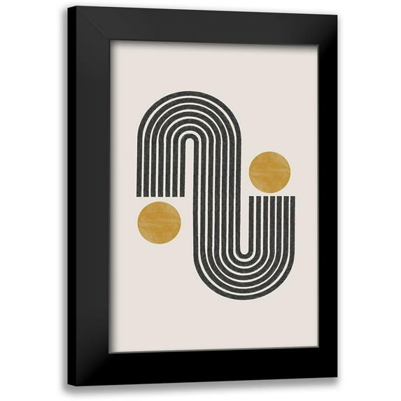 The Miuus Studio 18x24 Black Modern Framed Museum Art Print Titled - Mid Century