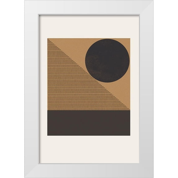 The Miuus Studio 18x24 White Modern Wood Framed Museum Art Print Titled - Composition VII
