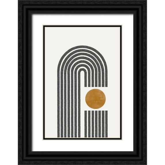 The Miuus Studio 23x32 Black Ornate Wood Framed with Double Matting Museum Art Print Titled - Arch No4.
