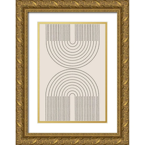 The Miuus Studio 23x32 Gold Ornate Wood Framed with Double Matting Museum Art Print Titled - Simple Arch Composition