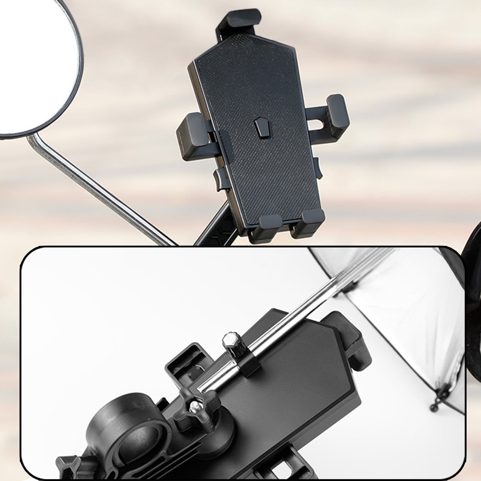 The Mobile Phone Bracket For Electric Bike Riding Rotates 360 With One