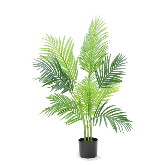 The Mod Greenhouse 42" Artificial Green Areca Palm Tree in a Matte Black Grower's Pot