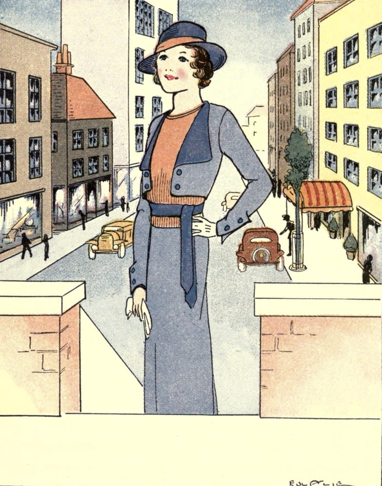 The Mode in Dress & Home 1935 A brown or intermediate type Canvas Art - Unknown (24 x 36)