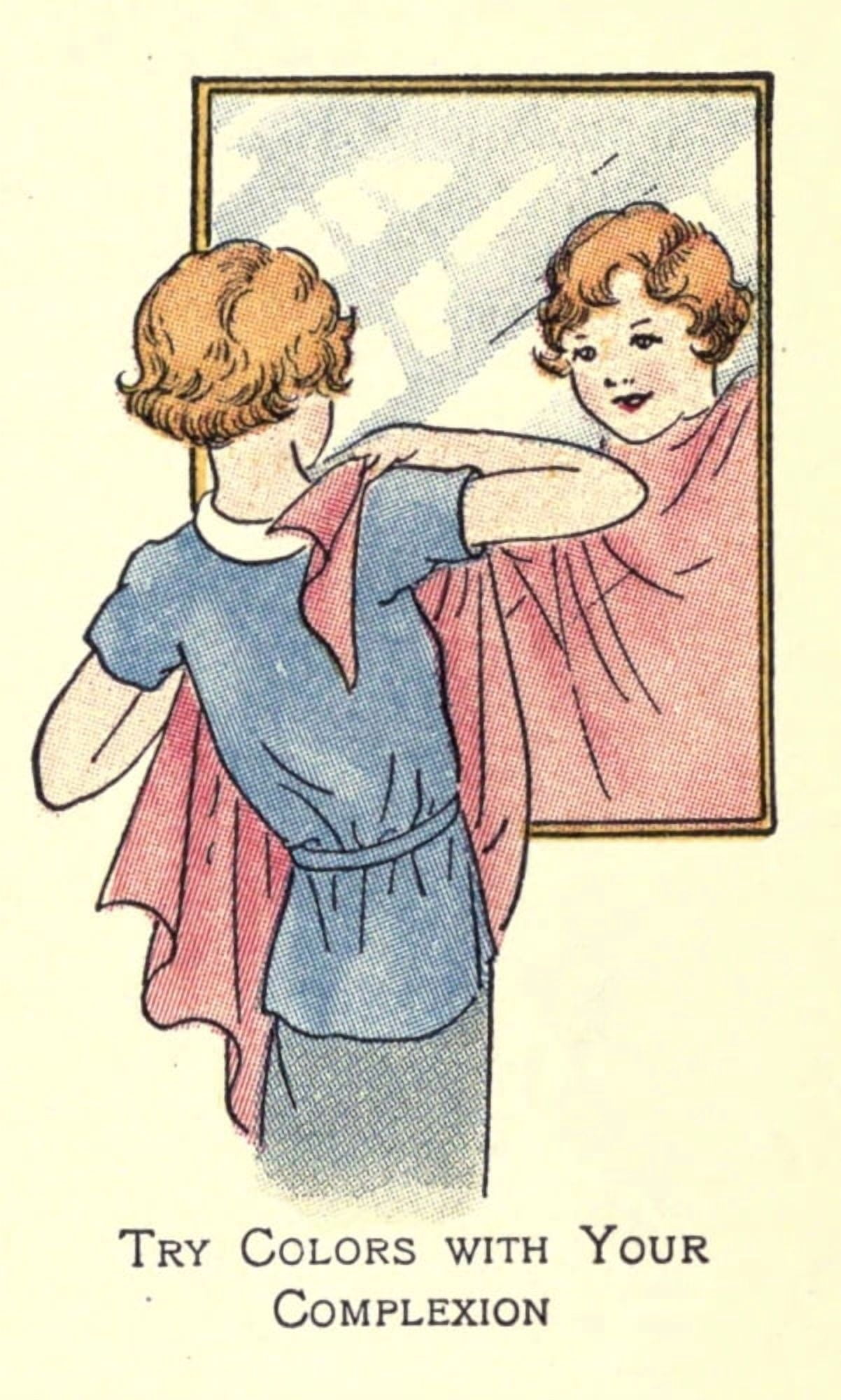 The Mode in Dress & Home 1935 Try colours with your complexion Canvas Art - Unknown (18 x 24)