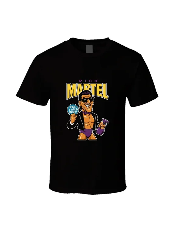 The Model Rick Martel Retro Wrestling Caricature T Shirt