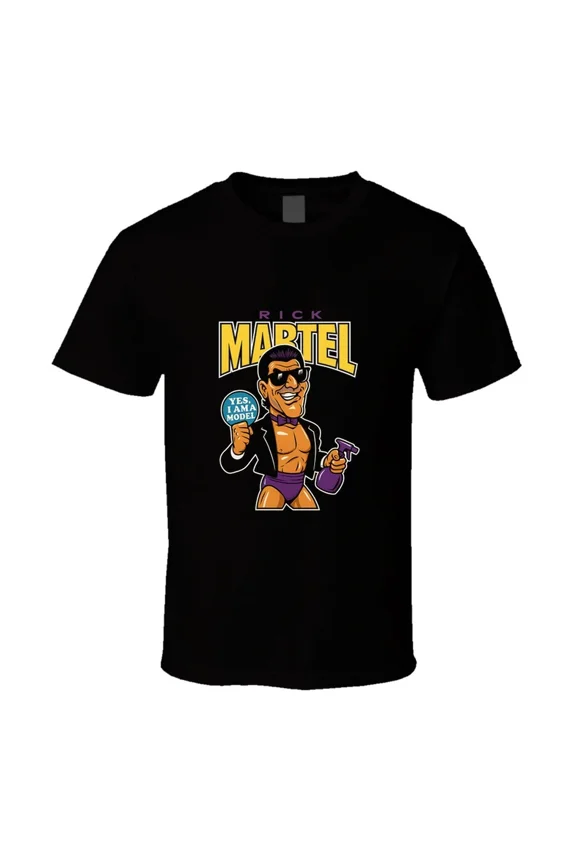 The Model Rick Martel Retro Wrestling Caricature T Shirt