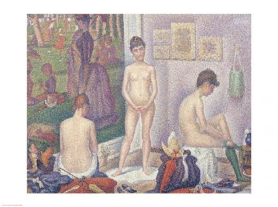 The Models 1888 Canvas Art - Georges Seurat (36 x 24)