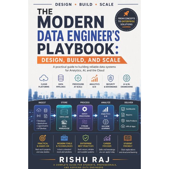 The Modern Data Engineer's Playbook: Design, Build, and Scale Reliable Data Systems for Analytics, AI, and the Cloud, (Paperback)