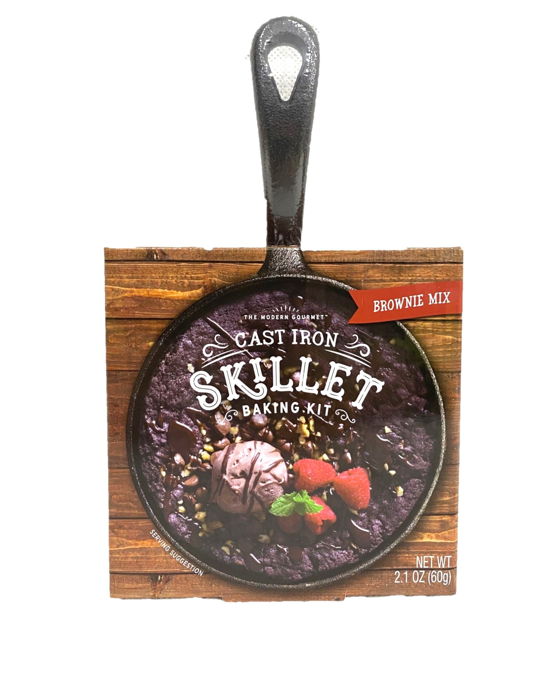  Thoughtfully Gourmet, Chocolate Brownie Skillet Baking Kit,  Made with Nestle Chocolate Chips, Gift Set Includes Single Serving  Chocolate Chip Brownie Mix and Reusable Mini Cast Iron Skillet Pan : Grocery