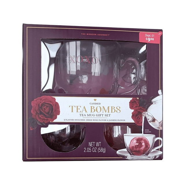The Modern Gourmet Hot Drinks Candied Tea Bomb Mug Set, 2 Counts