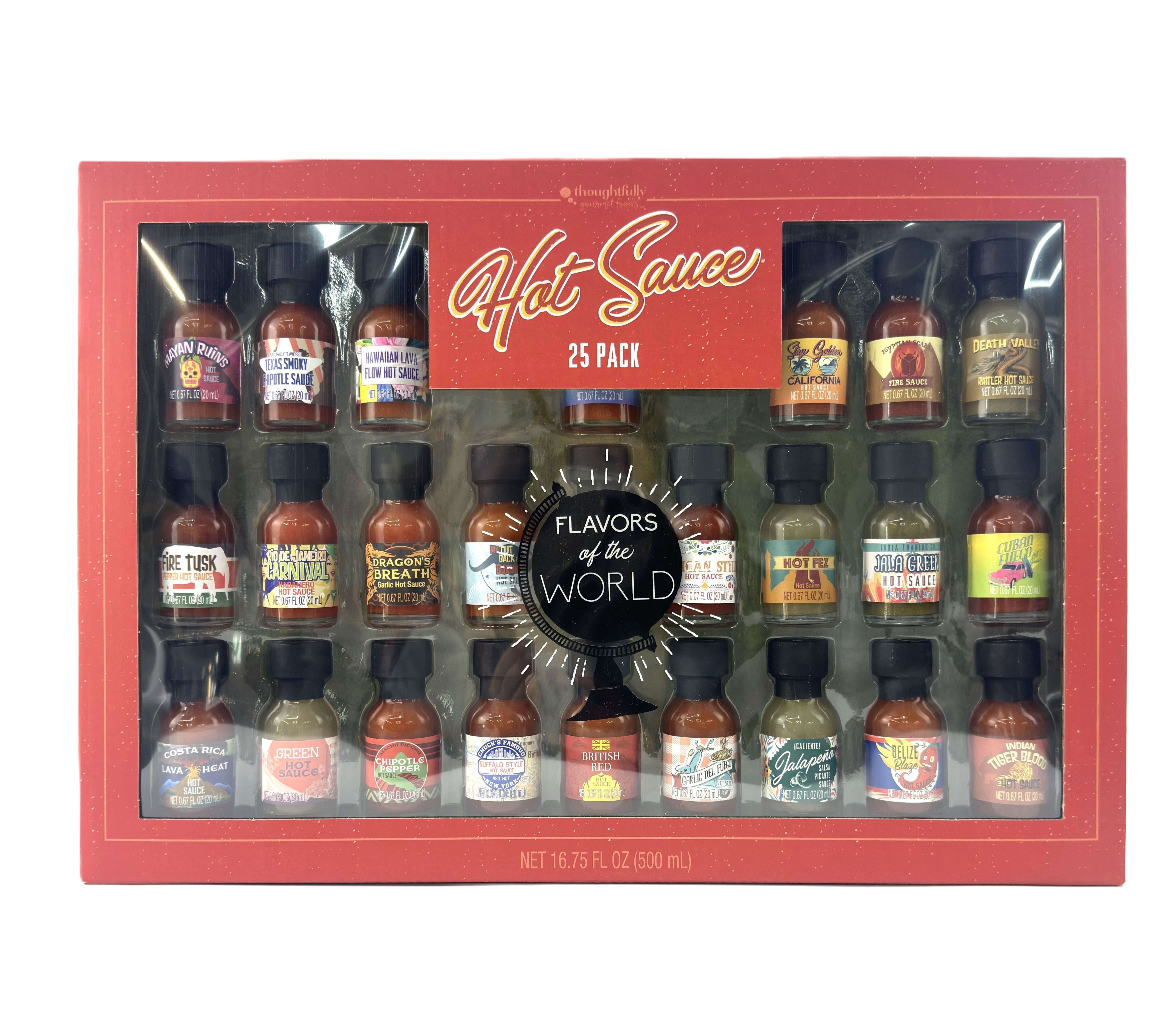 Modern Gourmet World Wide Hottest Burning Box, 25pk Hot Sauce Gift