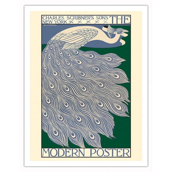 The Modern Poster Book - Vintage Advertising Poster by William H. Bradley c.1895 - Fine Art Matte Paper Print (Unframed) 20x26in