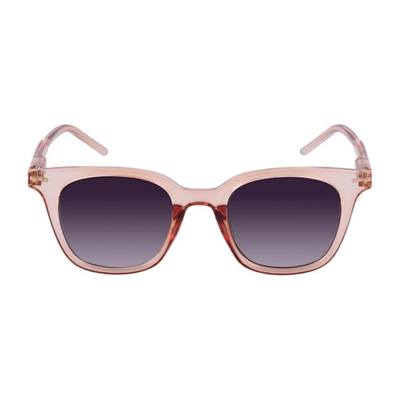 "The Modish" Women's Fashion Reading Sunglasses – Full Lens, No Bifocal, UV Protection, Stylish & Comfortable - Glacier Pink - 2.50