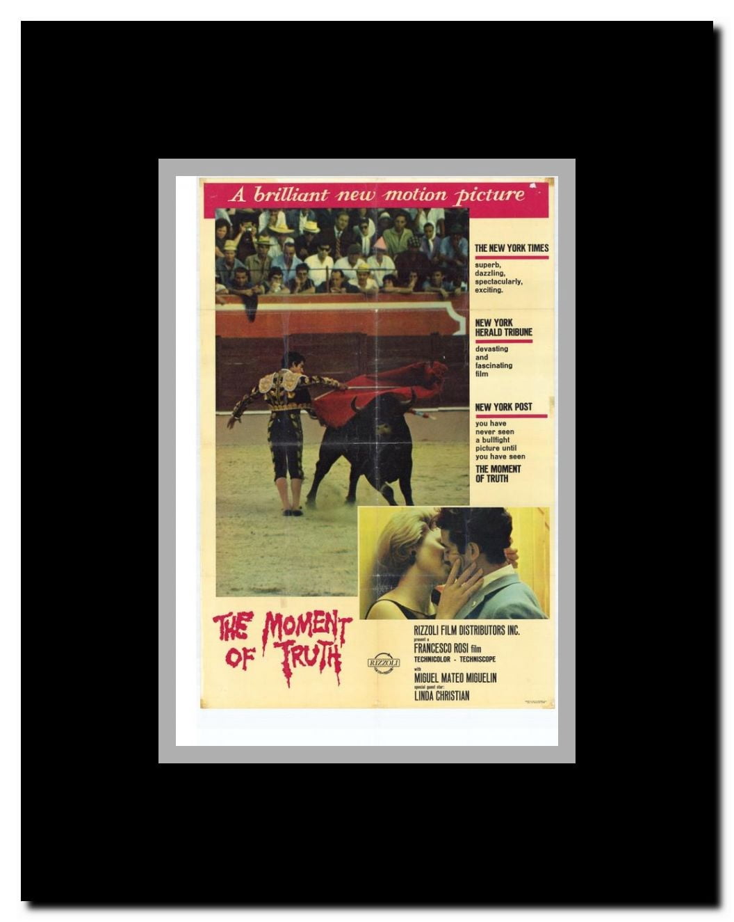 The Moment of Truth Framed Movie Poster
