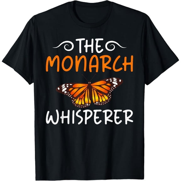 The Monarch Whisperer Butterfly T-ShirtMen and women, Black T-shirt, size: Extra large