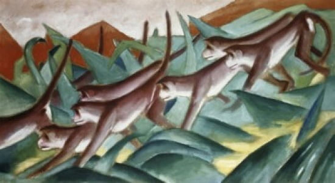 The Monkey (Frieze) 1911 Franz Marc (1880-1916German) Oil on Canvas Canvas Art - Franz Marc (18 x 24)