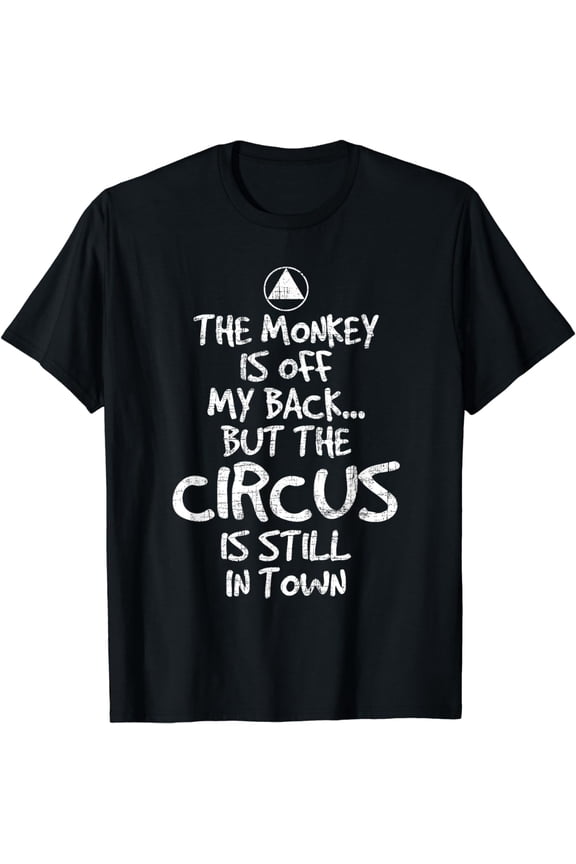 The Monkey Is Off My Back - Sobriety Anniversary Sober AA NA T-Shirt