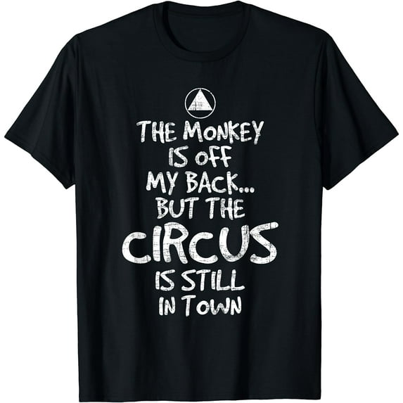 The Monkey Is Off My Back - Sobriety Anniversary Sober AA NA T-Shirt