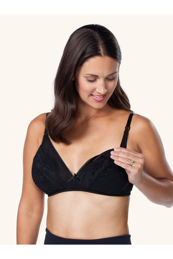 , The Monroe, Lace Nursing Bra, Unpadded Wireless, Drop Down Cups, Inner Sling, Nursing Clips, Breatable Comfort (Women's)