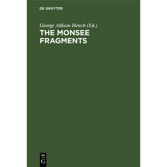 The Monsee Fragments (Hardcover)