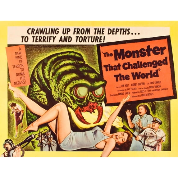 The Monster That Challenged The World Audrey Dalton Tim Holt 1958 Movie Poster Masterprint (28 x 22)