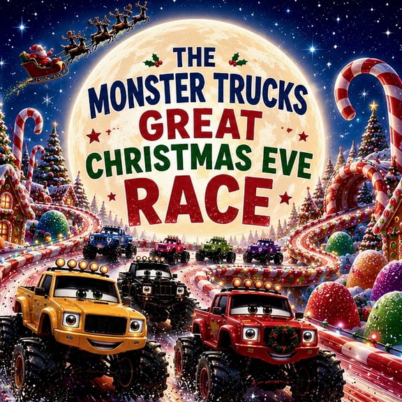 The Monster Trucks Great Christmas Eve Race: A Magical Christmas Picture Book for Monster Truck Fans, (Paperback)