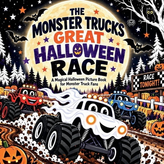 The Monster Trucks Great Halloween Race: A Magical Halloween Picture Book for Monster Truck Fans, (Paperback)