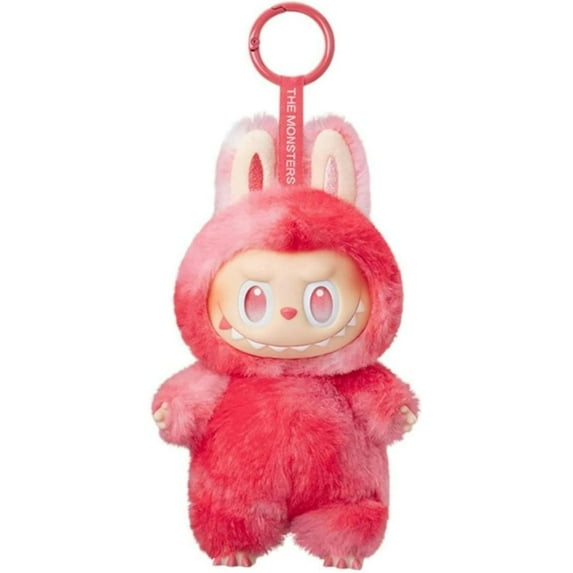 The Monsters Exciting bubu   Face Iabubu Plush Keychain Plush Doll Pendant for Keys and Bags Modern Hanging Decoration Keychain Stress Random color