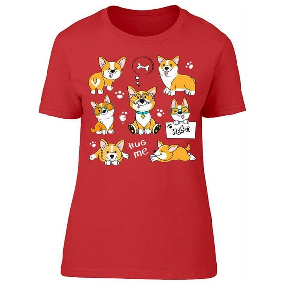 The Moods Of A Corgi T-Shirt Women -Image by Shutterstock, Female Small